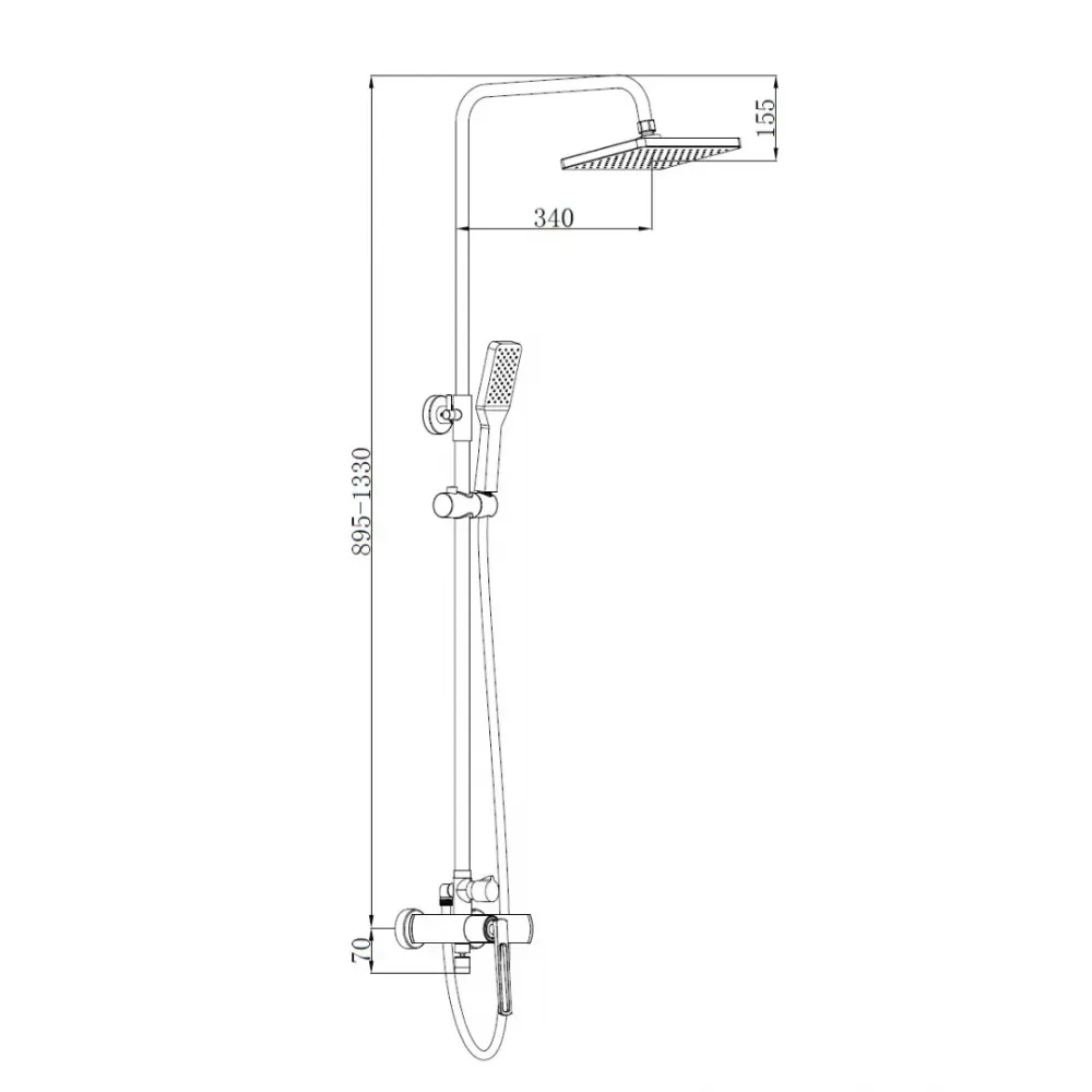 Стойка CHIKA душевая BOCH MANN BM8601