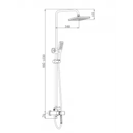 Душевая стойка CHIKA, BOCH MANN BM8601