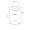 Кабина EB931 душевая PARLY (90х90х210)