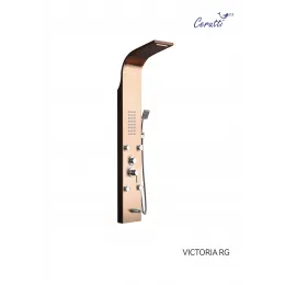 Душевая панель Ceruttispa ВИКТОРИЯ (VICTORIA) RG CT9977 из нержавеющей стали, цвет розовое золото