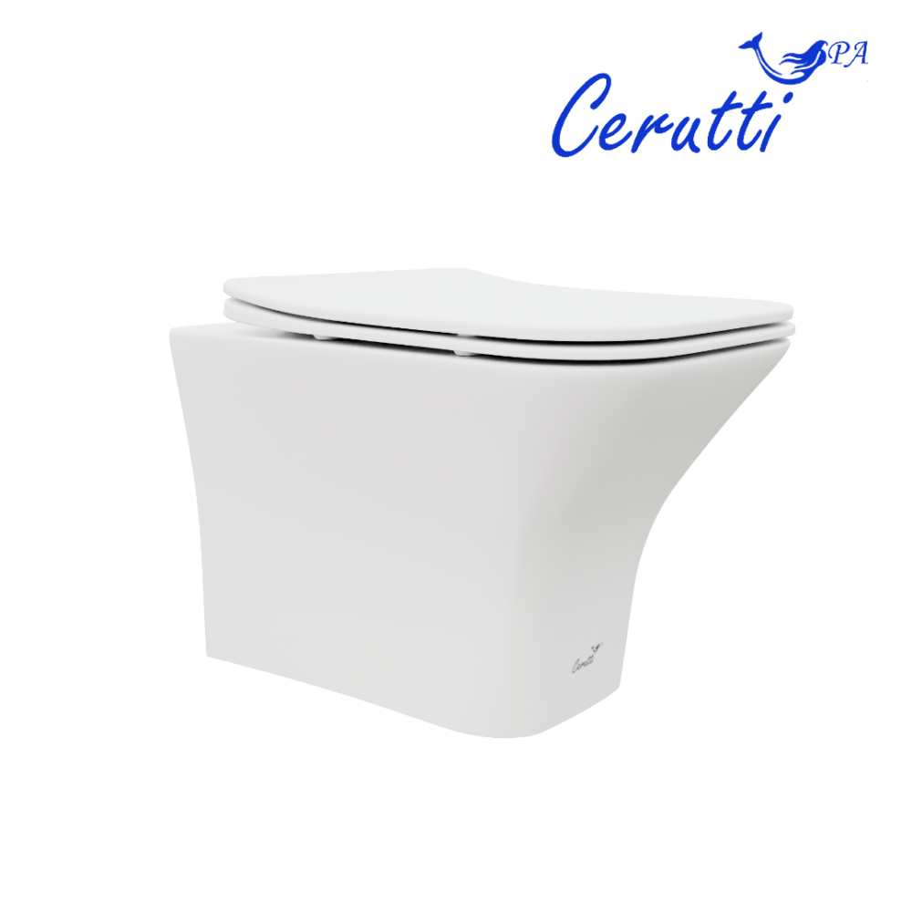 Унитаз VETTORE Aria MW ТЕРМООБЖИГ (не плёнка) подвесной безободковый белый матовый Ceruttispa CT9242 (480х340х350)