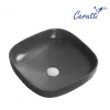 Раковина CR2677 накладная, черный матовый, квадратная 420х420х140 Ceruttispa