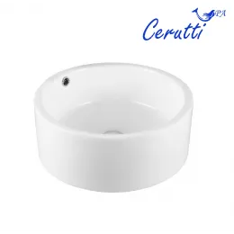 Раковина накладная Ceruttispa CR7022 (420х420х170) белая, круглая