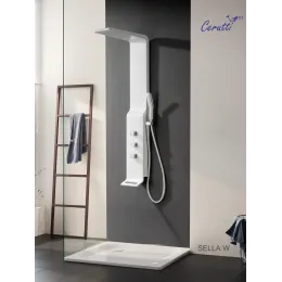 Душевая панель Ceruttispa СЕЛЛА (SELLA) W CT8988 из нержавеющей стали, цвет белый