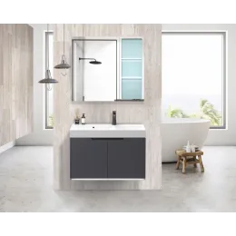 Комплект мебели MAIELLA 70 тумба 705х460х510 с зеркальным шкафом и двойной раковиной, сифоном и двойным сливным шлангом Ceruttispa