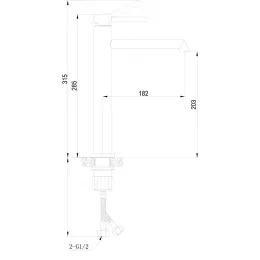 Смеситель STELLA BN из нержавеющей стали BOCH MANN для раковины, цвет матовый никель BM10437