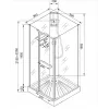 Кабина MiMi90B душевая Ceruttispa (90x90x215-225)