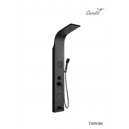Душевая панель Ceruttispa ТВИН (TWIN) BK CT9984 из нержавеющей стали, цвет черный
