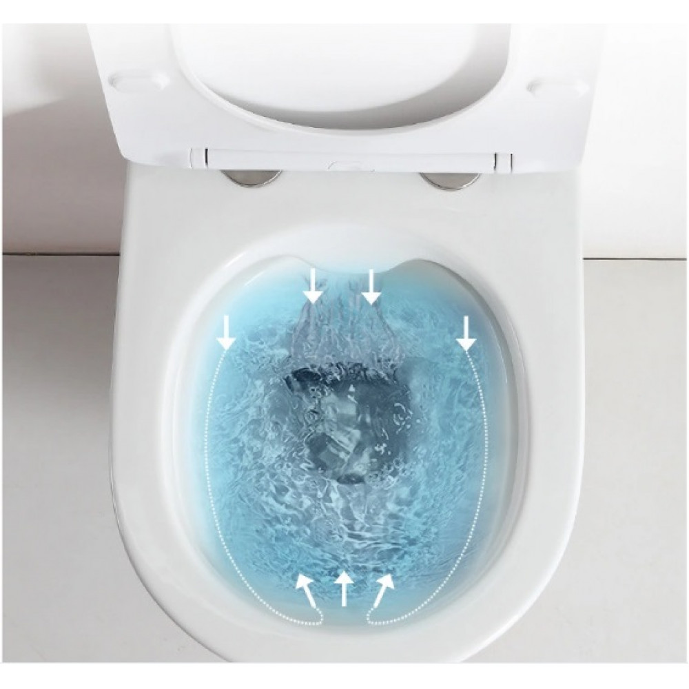 Унитаз SELLA  Aria подвесной безободковый Ceruttispa CT7183 (490х360х325)