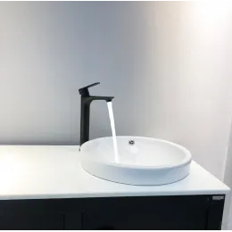 Смеситель DORIS XLB для раковин,  BOCH MANN BM8599 высокий ЧЕРНЫЙ матовый