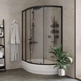 Уголок ZEM1201ВL душевой PARLY с поддоном (120х80х195)