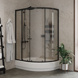 Уголок ZEM1201ВL душевой PARLY с поддоном (120х80х195)