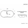 Раковина CR7031 накладная, белая, усеченный овал 670х415х125 Ceruttispa