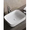 Раковина CR0084 накладная, белая, прямоугольная 500х400х135 Ceruttispa