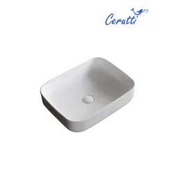 Раковина CR0084 накладная, белая, прямоугольная 500х400х135 Ceruttispa