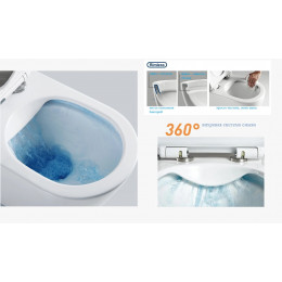 Унитаз ORLTER напольный безободковый Ceruttispa CT9867 (605х370х800)