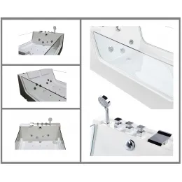 Ванна C-454A акриловая гидромассажная Ceruttispa (1700x1200x580)