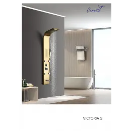 Панель VICTORIA G душевая из нержавеющей стали с форсунками Ceruttispa CT9978, цвет золото