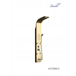 Панель душевая из нержавеющей стали, с форсунками Ceruttispa CT9978, золото, VICTORIA G