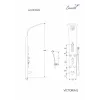 Панель VICTORIA G душевая из нержавеющей стали с форсунками Ceruttispa CT9978, цвет золото
