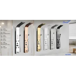 Панель душевая из нержавеющей стали, с форсунками Ceruttispa CT9978, золото, VICTORIA G