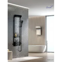 Душевая панель Ceruttispa МАЙЕЛЛА (MAIELLA) B CT8985 из нержавеющей стали, цвет черный