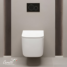 Унитаз подвесной Ceruttispa ТАЦИТО (TACITO) Aria Tornado CT12033 безободковый (525х360х320)