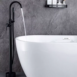 Смеситель напольный BOCH MANN БРАЙС (BRAIES) Matt Black BM8921 из латуни, цвет матовый черный
