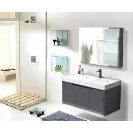 Комплект мебели MAIELLA 80 тумба 805х460х510 с зеркальным шкафом и двойной раковиной, сифоном и двойным сливным шлангом Ceruttispa