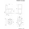 Унитаз PIERA Tornado напольный безободковый  Ceruttispa CT10560 (630х350х795)  Ceruttispa