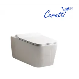 Унитаз VIOLA Aria Tornado подвесной безободковый белый со смывом торнадо Ceruttispa CT10583 (525х365х320)