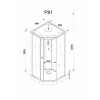 Кабина P91 душевая PARLY  (90х90х215)