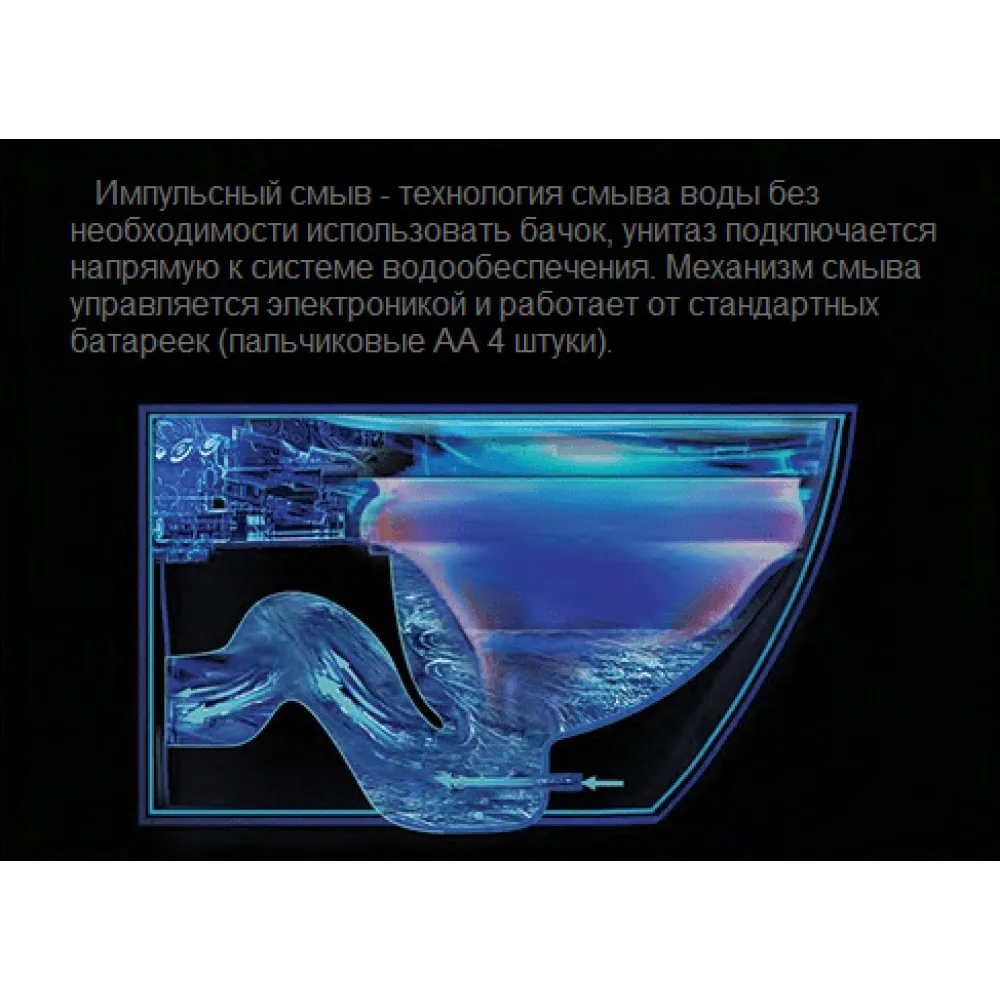 Унитаз DISGRAZIA Pulsе приставной с функцией импульсного смыва Ceruttispa CT7269 (600x360x410)