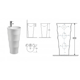 Раковина MARCO напольная Ceruttispa  420x420x830