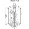 Кабина MiMi90T душевая Ceruttispa (90x90x215-225)