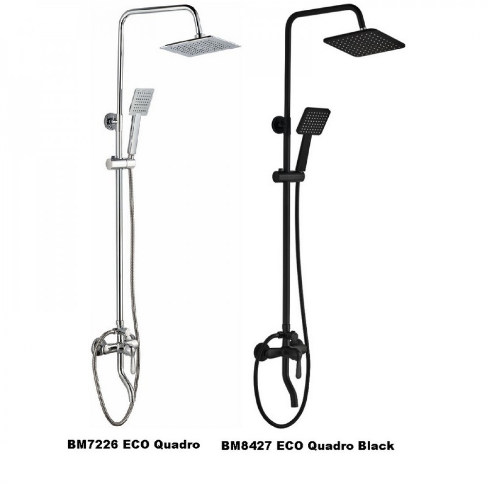Стойка ECO Quadro Black душевая BOCH MANN BM8427