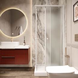 Уголок ZFQ81 душевой PARLY с поддоном (80х80х190)