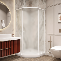 Уголок ZEР91FR душевой PARLY с поддоном (90х90х197)