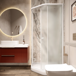 Уголок ZEР91FR душевой PARLY с поддоном (90х90х197)