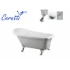 Ванна VITO 150 акриловая отдельностоящая Ceruttispa (1500x740x750) на львиных алюминиевых хромированных лапах
