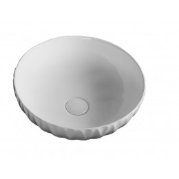Раковина CR3301B накладная, белая, круглая 400х400х130 Ceruttispa