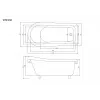 Ванна VITO 150G (1550x740x750) на львиных лапах (золото) Ceruttispa
