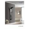 Панель VICTORIA BK душевая из нержавеющей стали с форсунками Ceruttispa CT9981, цвет черный