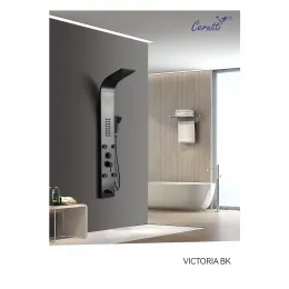 Панель VICTORIA BK  душевая из нержавеющей стали с форсунками Ceruttispa CT9981, цвет черный
