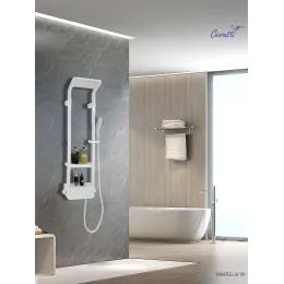 Душевая панель Ceruttispa МАЙЕЛЛА (MAIELLA) W CT8984 из нержавеющей стали, цвет белый