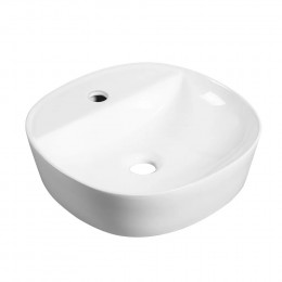 Раковина накладная Ceruttispa CR0075 (400х400х120) белая, квадратная, с отверстием под смеситель