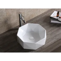 Раковина накладная Ceruttispa CR0057 (420х420х130) белая, многогранная