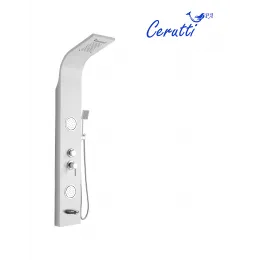 Душевая панель Ceruttispa ТВИН (TWIN) W CT9985 из нержавеющей стали, цвет белый