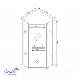 Душевое ограждение Ceruttispa ЧИКА (CHIKA) ZP101BF (100x100x195)
