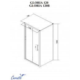 Душевое ограждение Ceruttispa ГЛОРИЯ (GLORIA) 120B (80x120x195)